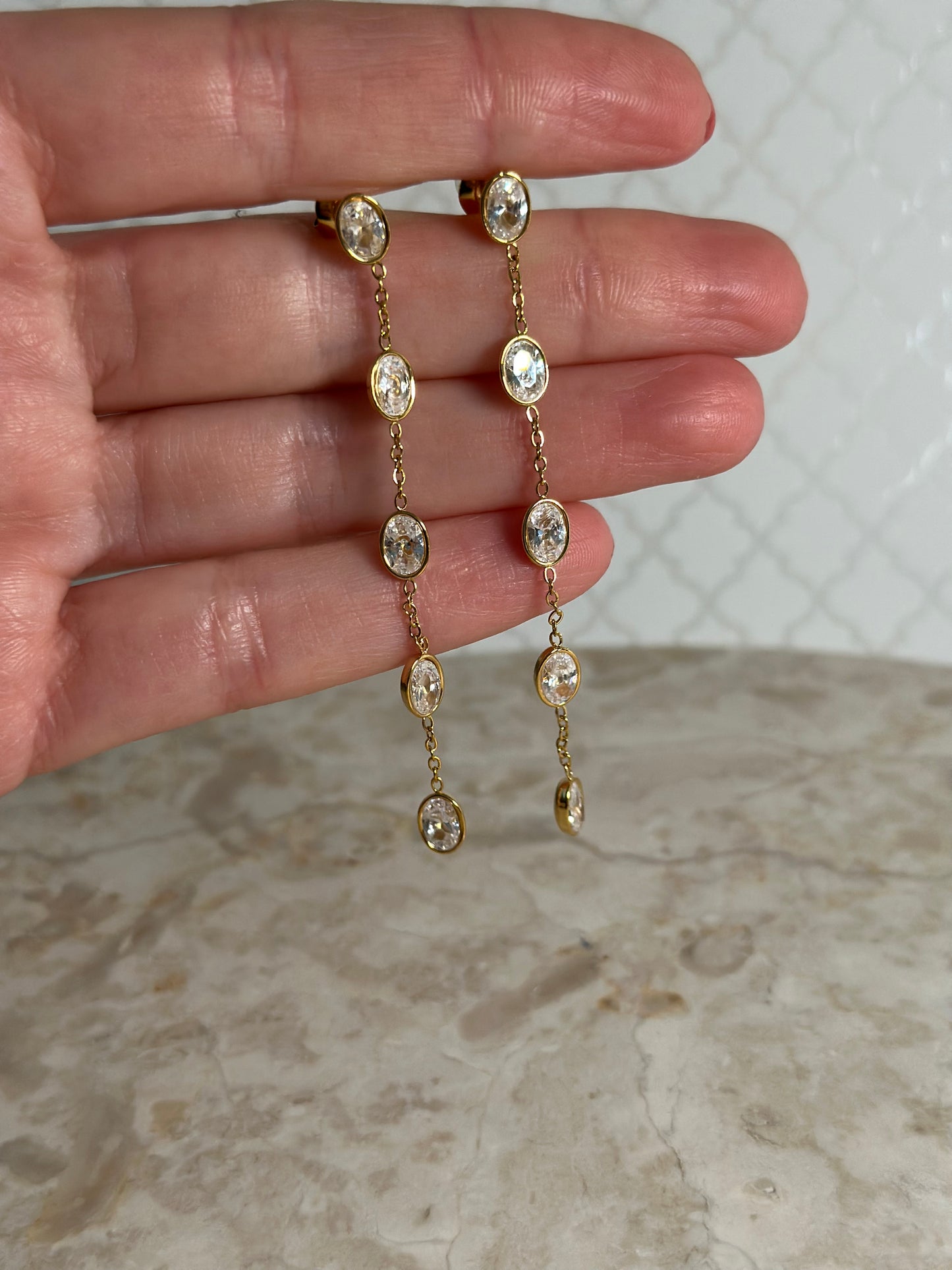 Golden Glow Drop Earrings