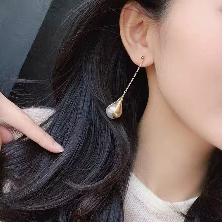 Gold Long Tassel Earrings