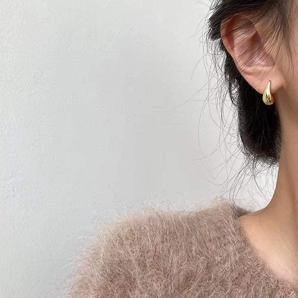 14K Water Drop Earrings Detachable Pearl Accent - 2 Way to Wear