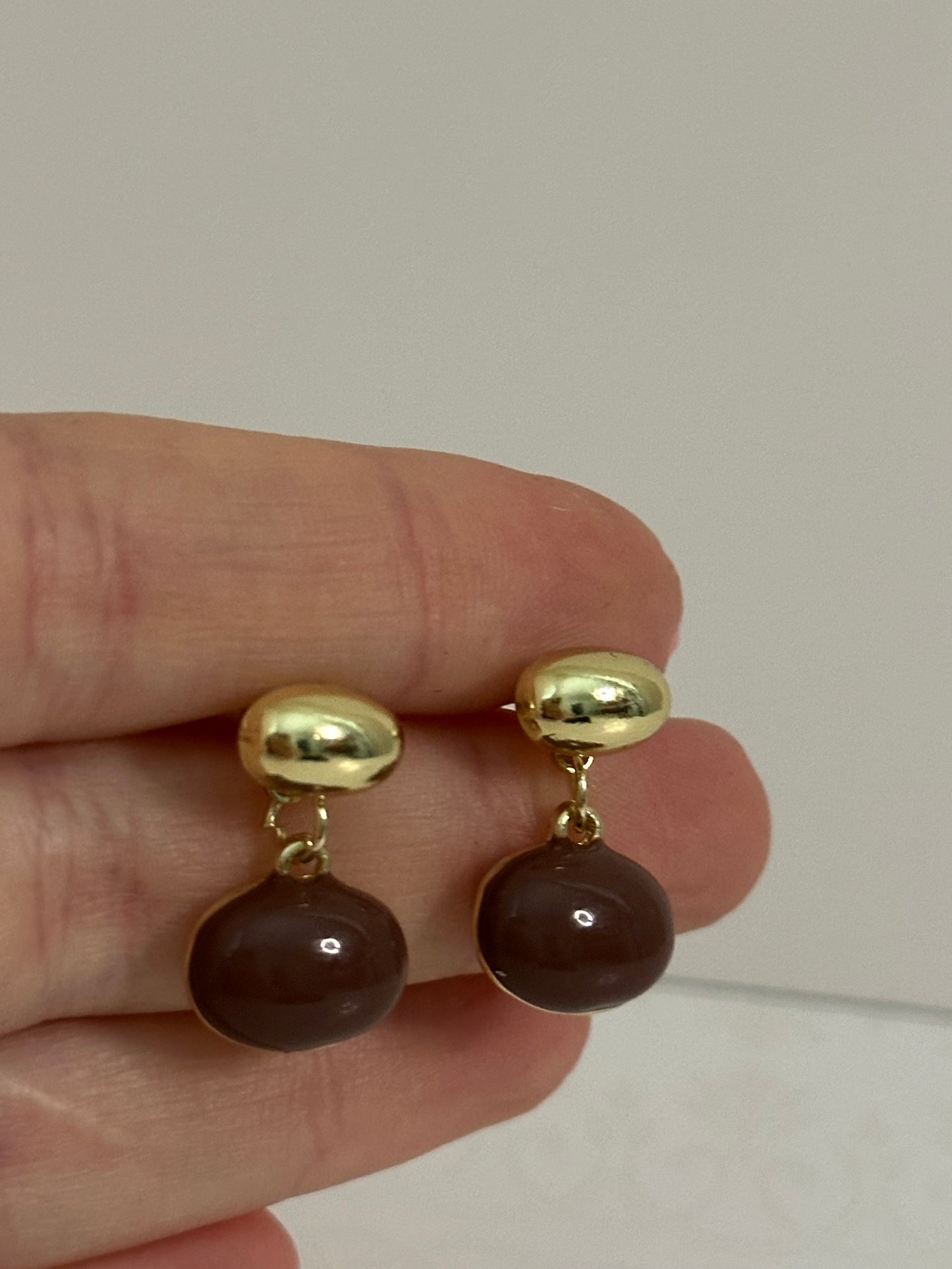 Retro Caramel Drop Earrings