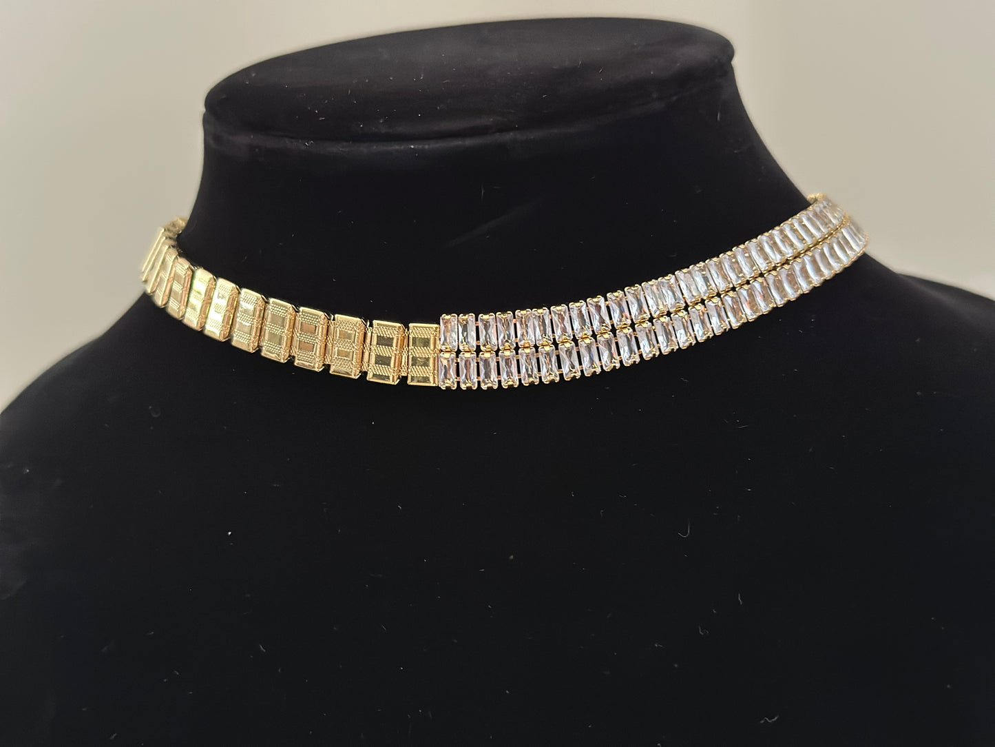 18K Gold Plated Fashion Tennis Necklace