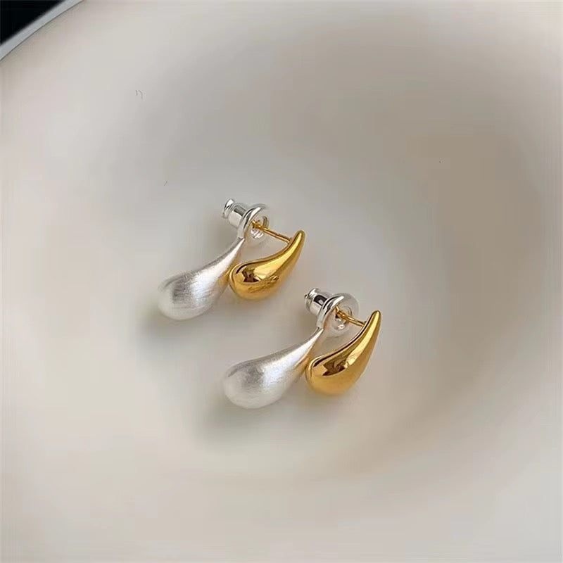 14K Water Drop Earrings Detachable Pearl Accent - 2 Way to Wear