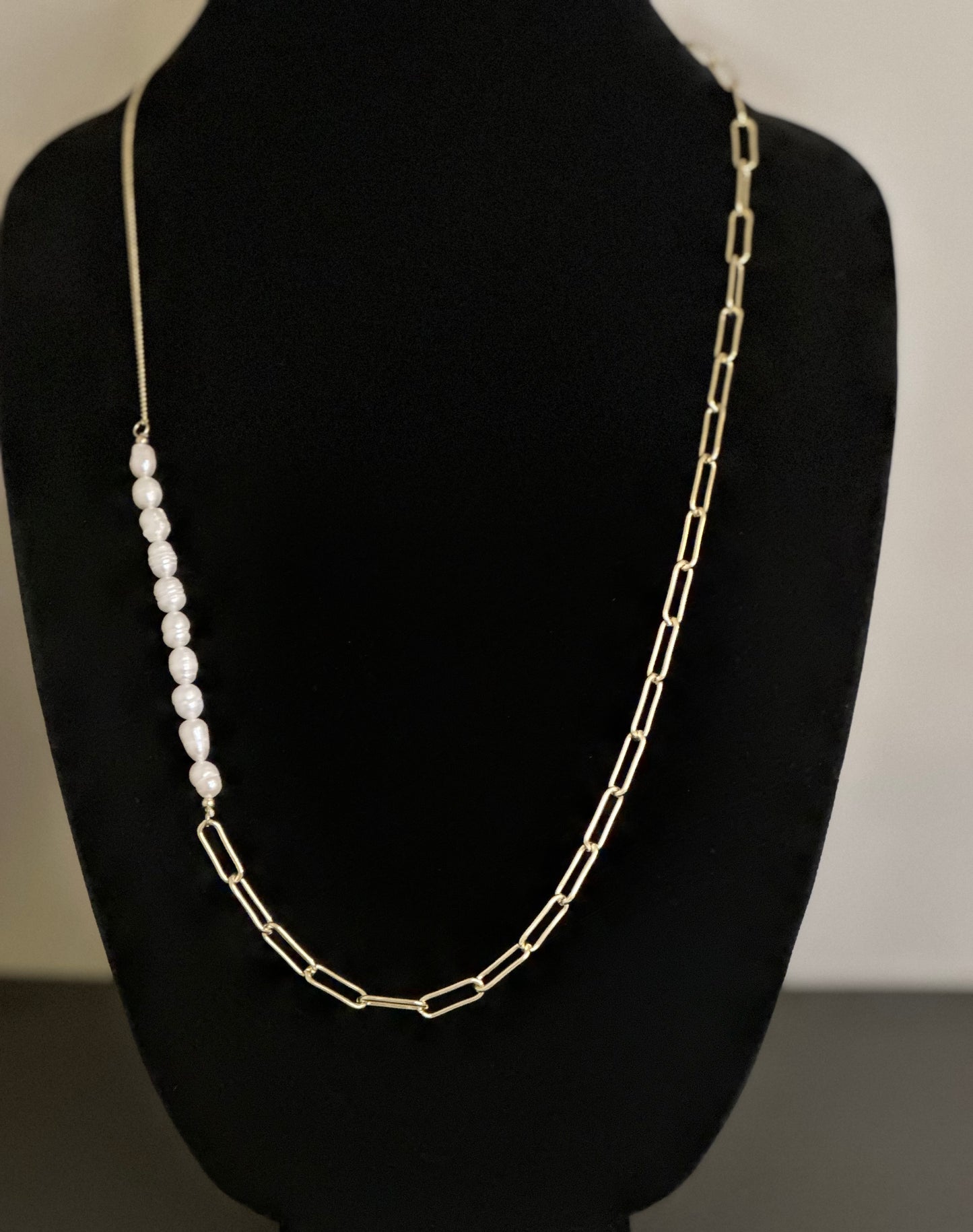 The Pearl Link Harmony Necklace - 14K Gold plated