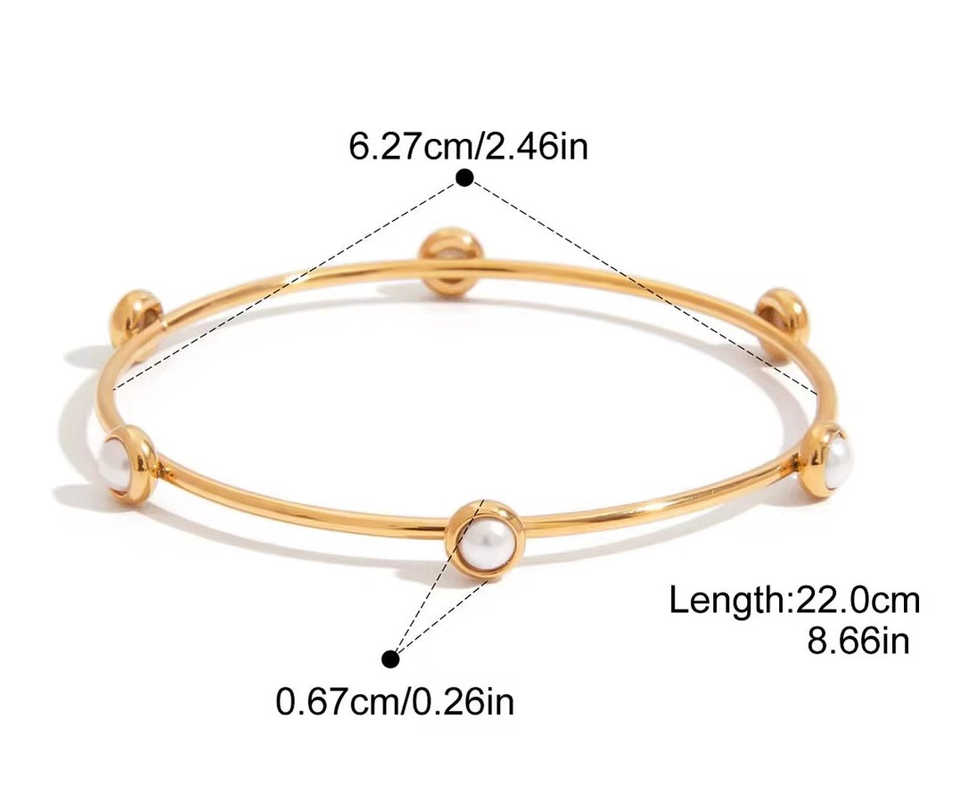 Pearl Bangle Bracelet