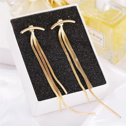 Golden Tassel Earrings