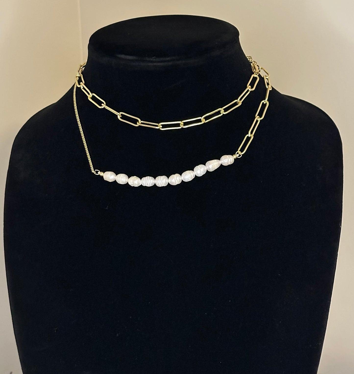 The Pearl Link Harmony Necklace - 14K Gold plated