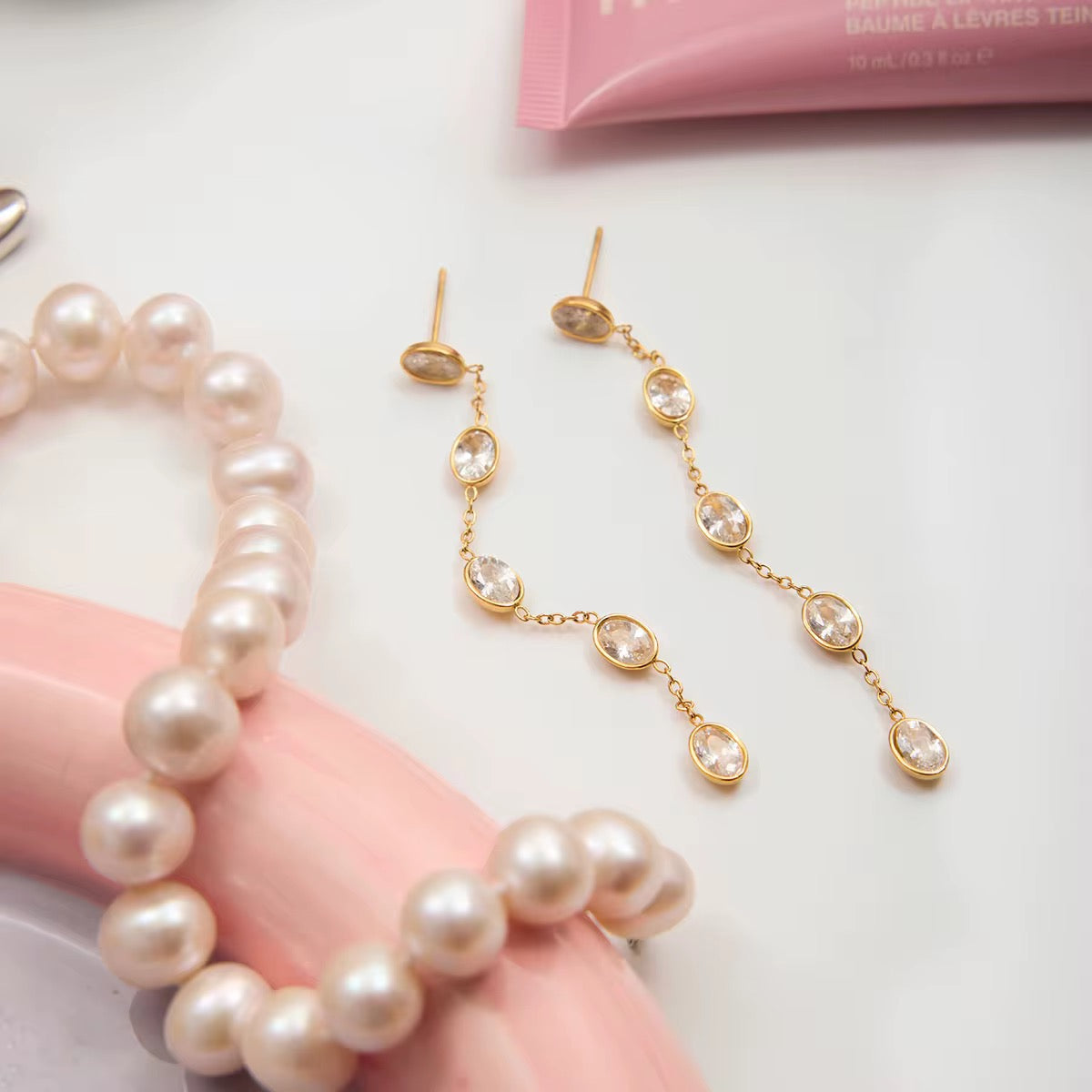 Golden Glow Drop Earrings