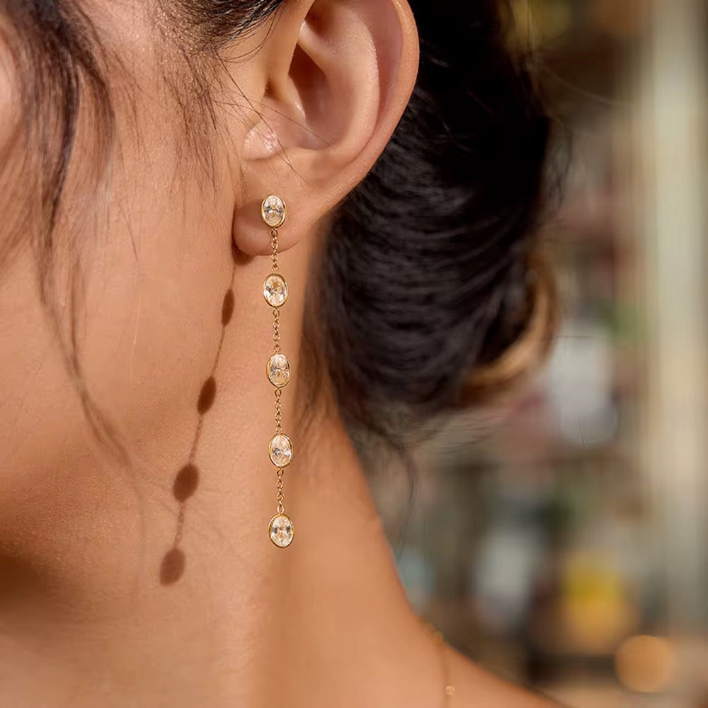 Golden Glow Drop Earrings