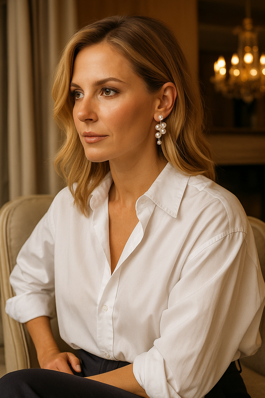 Luna Cascade Pearl Earrings