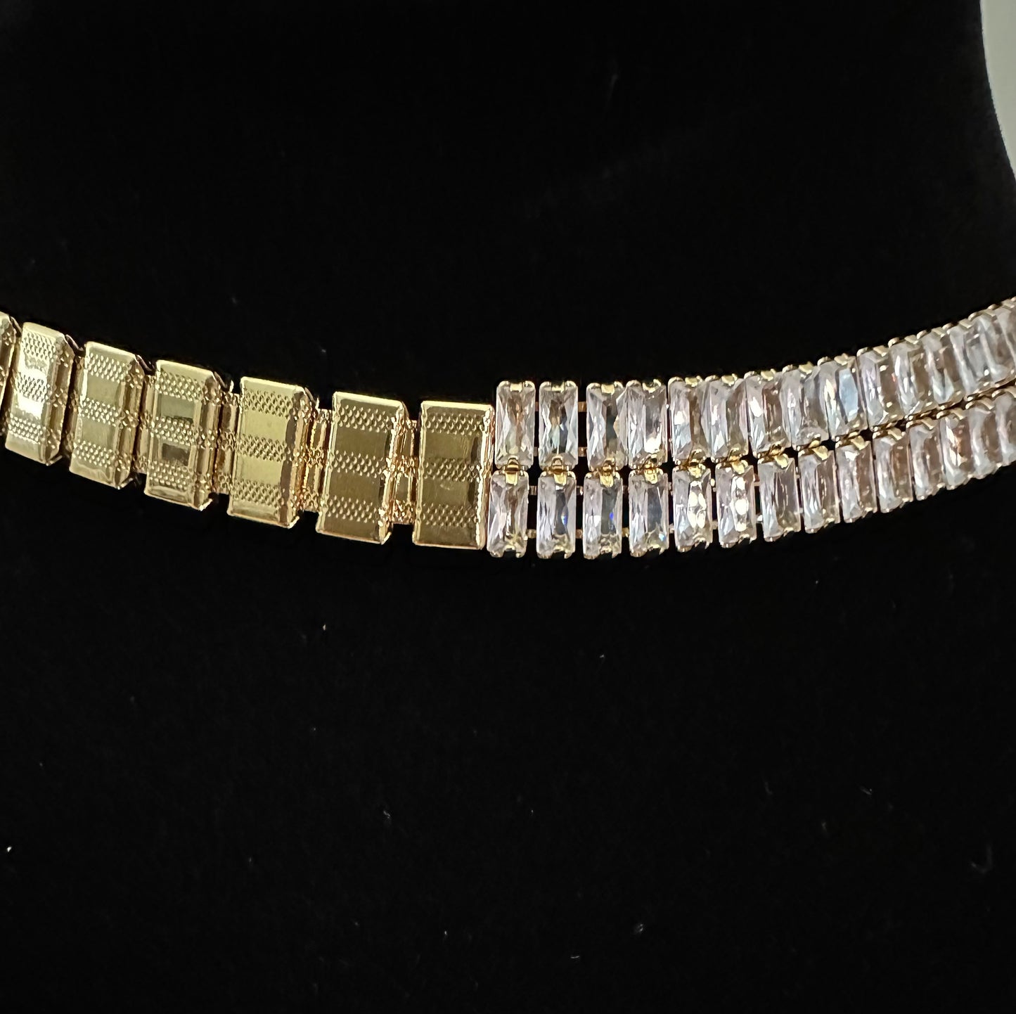 18K Gold Plated Fashion Tennis Necklace