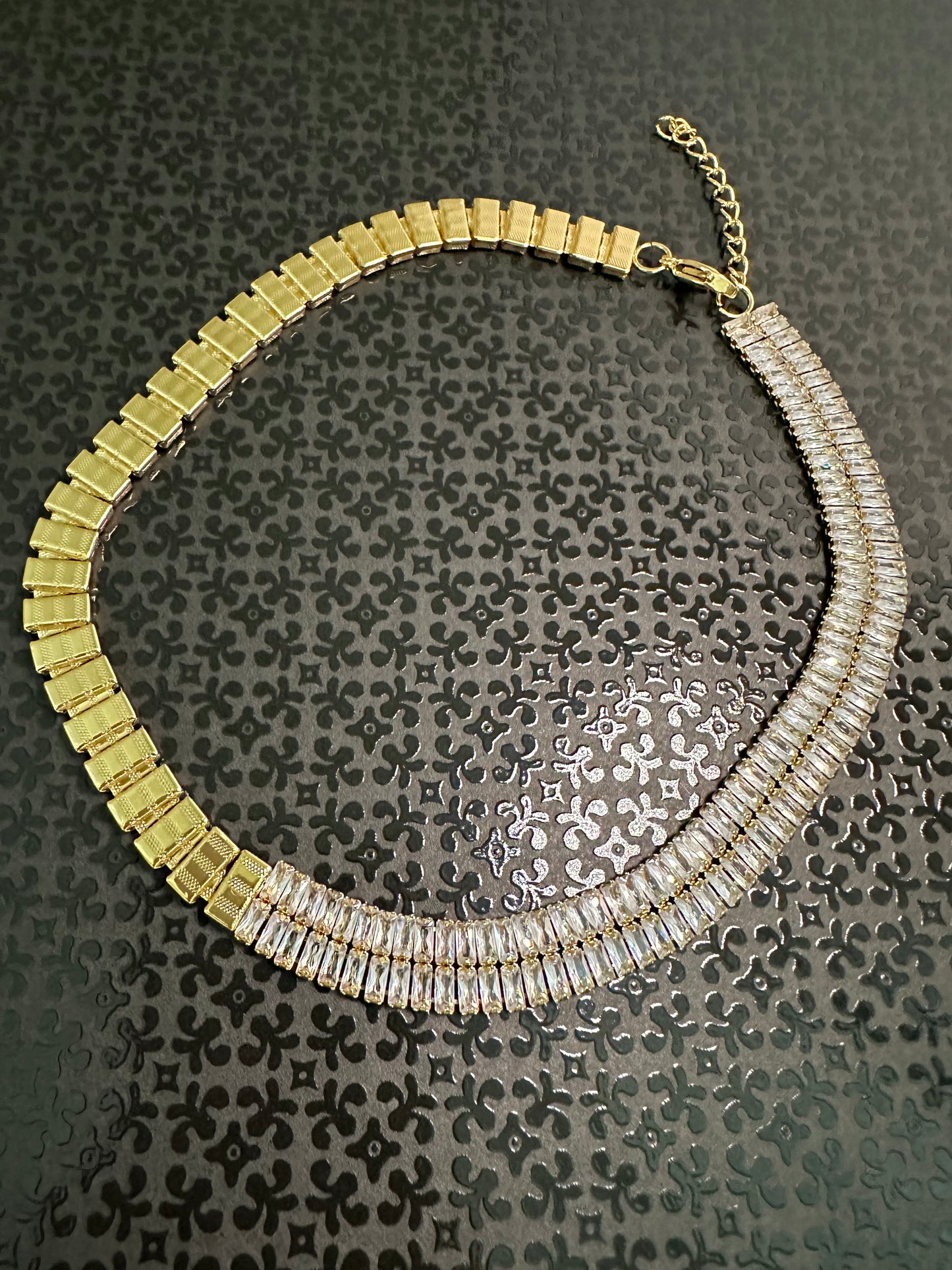18K Gold Plated Fashion Tennis Necklace