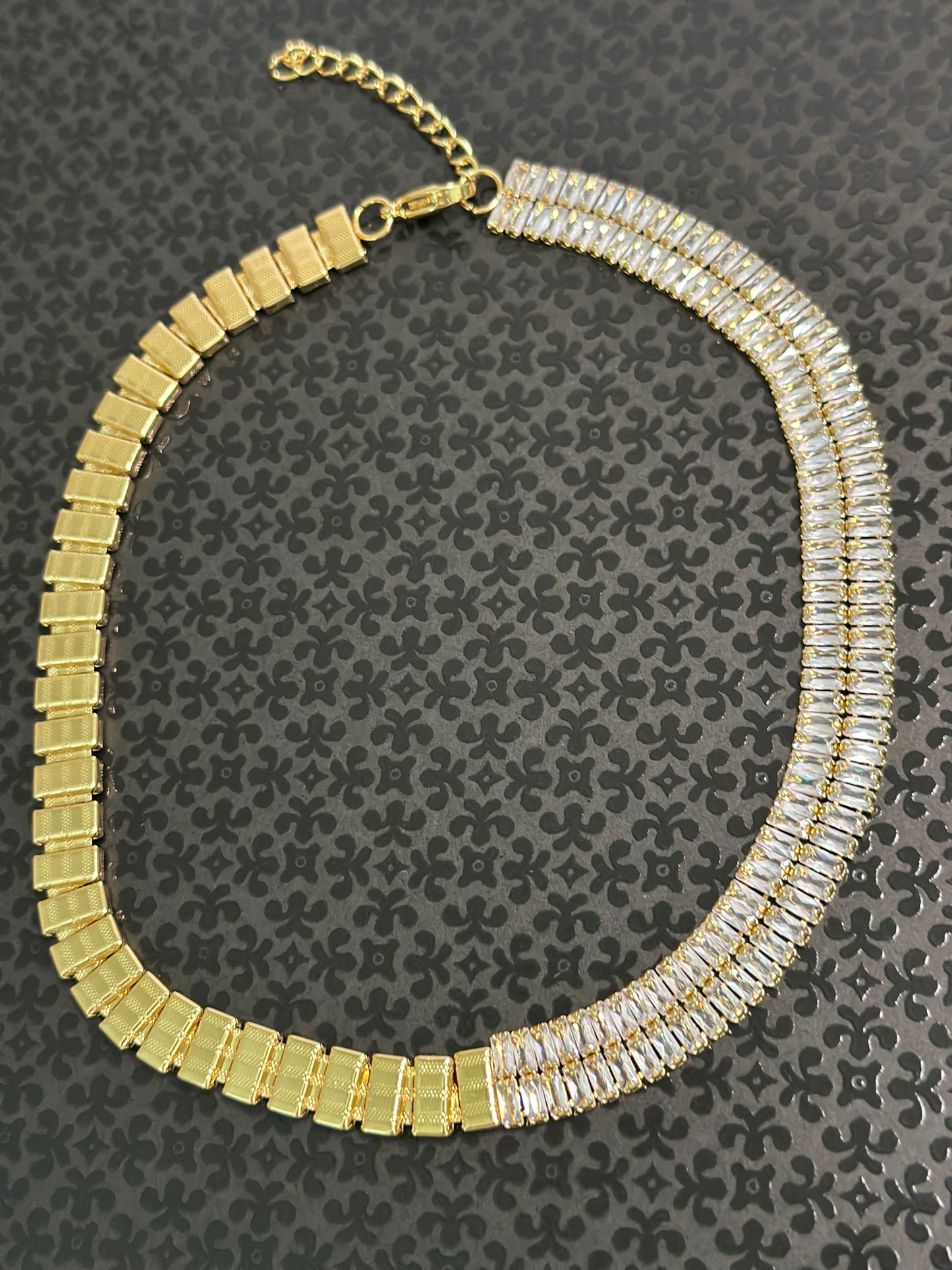 18K Gold Plated Fashion Tennis Necklace